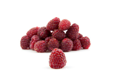 新鲜的草莓水果浆果食物覆盆子糖果红色背景图片