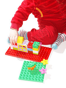 红衣小子 玩多彩玩具蓝色艺术学习衣服女孩教育立方体塑料战略游戏图片