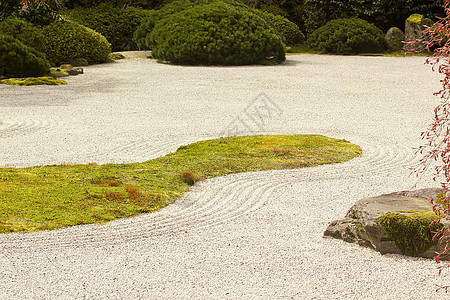 石头园石头苔藓植物艺术岩石佛教徒寺庙植物群花园樱花图片