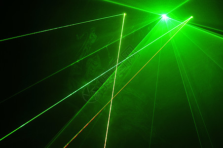 激光光束绿色激光派对音乐会力量技术科幻活力光束全息背景