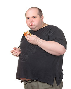 胖胖子贪吃汉堡芝士食物午餐男性身体成人消化牛肉男人垃圾图片