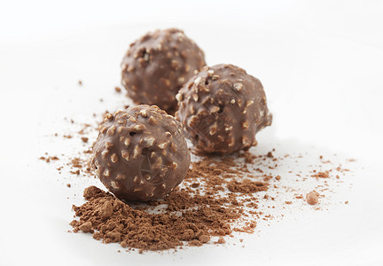 巧克力糖果棕色坚果粉末食物可可甜点图片