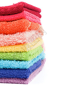 彩虹彩彩色毛巾背景图片