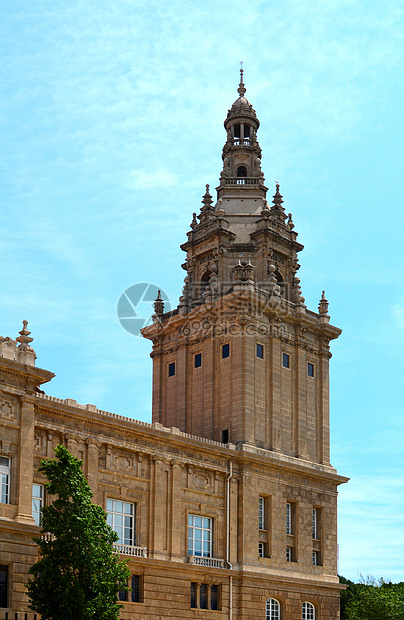 西班牙巴塞罗那国家博物馆地标广场旅行射线街道桩子市中心城市天空博物馆图片