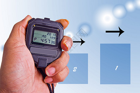 在抽象背景下手持手表 以抽象背景数字跑表商业合金乐器竞技拇指时间竞赛速度图片