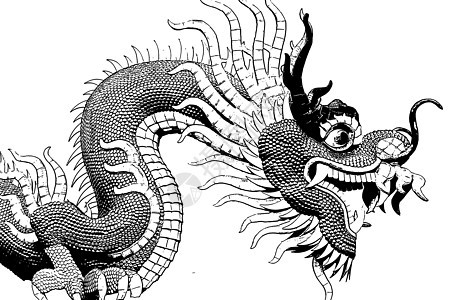 中国风格的龙雕像装饰品寺庙雕塑力量传统财富天空信仰刺刀动物图片