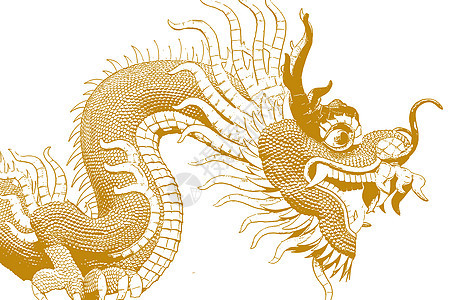 中国风格的龙雕像金子财富艺术寺庙动物装饰品宗教节日传统文化图片