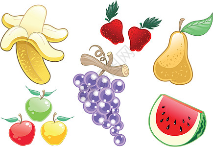 果实卡通片叶子西瓜乐趣学生水果产量插图食物厨房图片