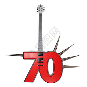 70号吉他金属纪念日周年岩石禧年娱乐反射技术数学合金图片