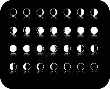 矢量月月相图标集图片
