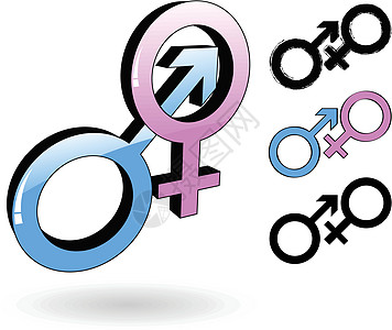 男女的矢量符号双性恋者团结异性蓝色性别婚礼插图女性流派夫妻图片