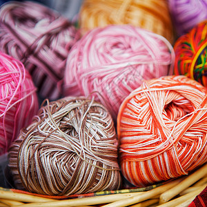 编织柔衣服软垫线索针织团体缝纫篮子纺织品织物手工图片