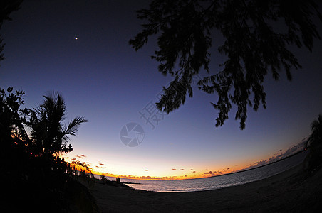 夜间景色海滩目的地图片