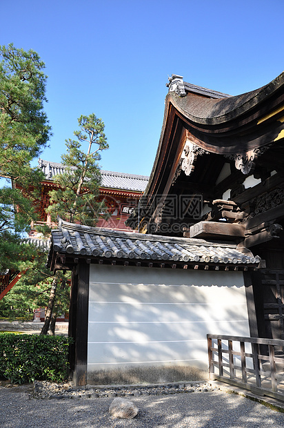 日本京都著名的大田寺寺庙Daitokuji石头假期橙子花园苔藓神道宗教文化大德精神图片