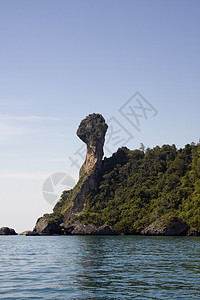 泰国克拉比山鸡头岛岛屿风景热带天空岩石旅行旅游图片