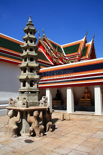 曼谷Wat Po佛像宗教景点建筑寺庙佛教徒旅游历史图片