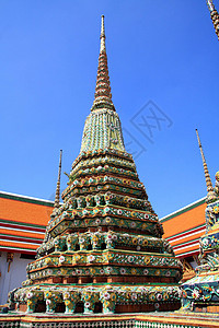 曼谷Wat Po的Stupas景点寺庙旅游历史宗教佛教徒建筑图片