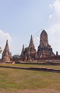 Ayutthaya的寺庙城市宗教信仰灰色石头废墟旅行旅游图片