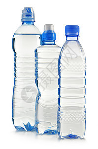 白上隔离的可塑矿泉水瓶瓶子食物风险口渴塑料回收双酚蓝色购物流行音乐图片
