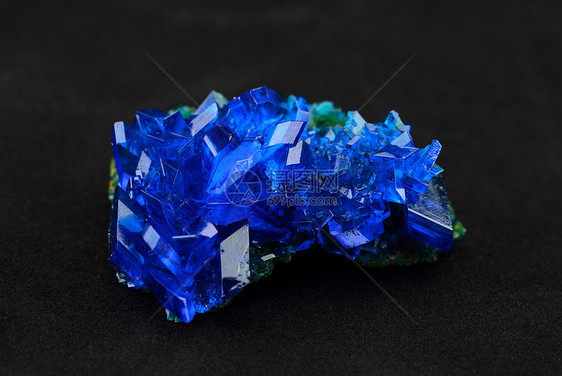 硫酸铜实验室玻璃奢华蓝色硫酸石头科学结晶宏观化学图片