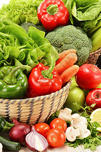 含有各种原蔬菜的成分杂货店肥胖绿色水果柠檬茄子厨房洋葱产品胡椒图片