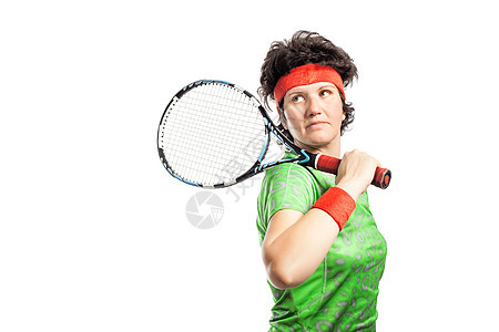 网球玩家女孩成功训练爱好成人运动装乐趣活动球拍游戏图片