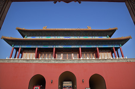 中国北京紫禁城宫 红门关门国贡图片