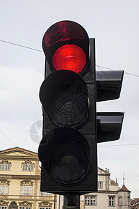 红红灯城市建筑警告交通安全红色天空信号运输街道图片