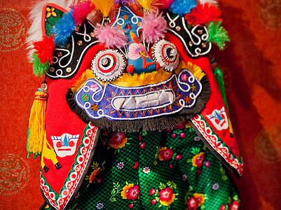 中国中国有色多彩的苏维文木偶龙 北京 中国图片