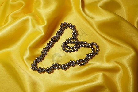 以珍珠为心珠宝石头项链边界奢华细绳婚礼玻璃金子魅力图片