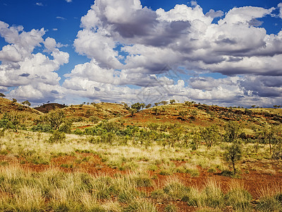 澳大利亚Karijini全景沙漠公园岩石国家太阳蓝色天气旅行天空图片