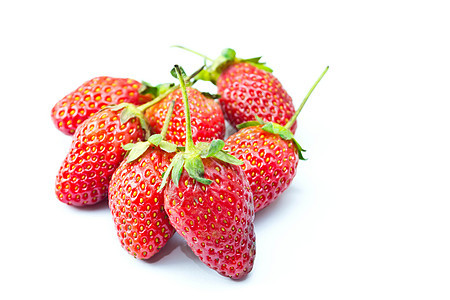 置于白背景的草莓草莓甜点美食种子宏观水果食物小吃饮食营养团体图片