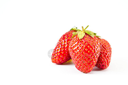 置于白背景的草莓草莓团体种子水果浆果美食小吃饮食甜点宏观营养图片