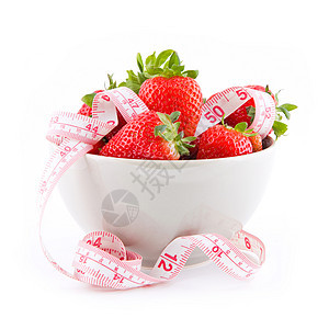 草莓在碗里厘米食物黄色红色水果盘子营养磁带收成粉色图片