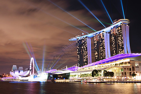 新加坡城市天线摩天大楼金融建筑市中心景观码头反射天空商业场景图片