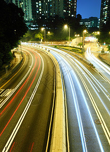 夜间的灯光交通小道运动街道景观蓝色公共汽车建筑汽车运输中心小径图片
