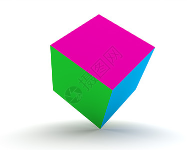 3d 三色立方体图片