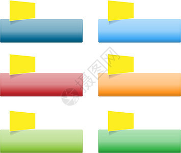 颜色按钮集设计书签网页商业产品模板广告进步命令横幅图片