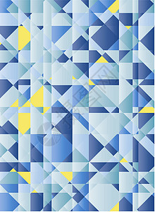 蓝色和黄色抽象墙纸三角形传单打印艺术网络商业卡片海报收藏图片