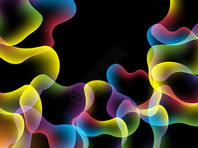 充满活力的抽象背景横幅作品网络推介会创造力光谱液体艺术空白曲线图片