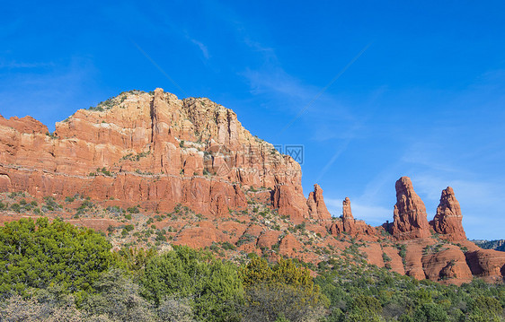 塞多纳悬崖全景旅行风景爬坡天空公园沙漠地质学砂岩图片