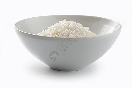 大米树白色盘子谷物食物背景图片