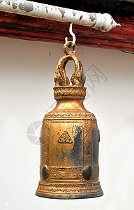 佛教中的钟声金属雕像宗教金子寺庙建筑学文化艺术佛教徒图片