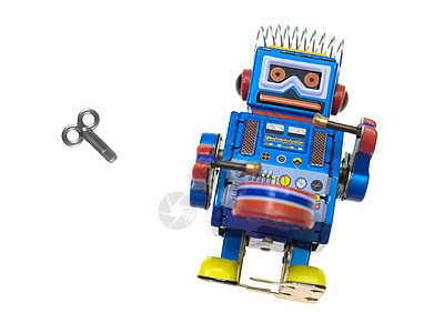 机器人机器风格玩具发条复古手臂合金力量地面乡愁图片