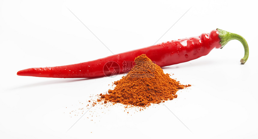 长辣椒辣椒和红辣椒在白色上被孤立图片