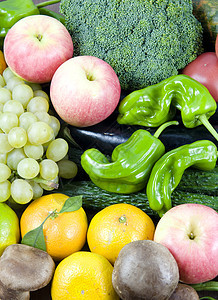 水果和蔬菜杂类茄子营养养分橙子青椒饮食辣椒生产青菜农业图片