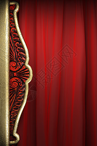 金色的红幕仪式娱乐出版物奢华窗帘剧院宣传展示金子奖项图片