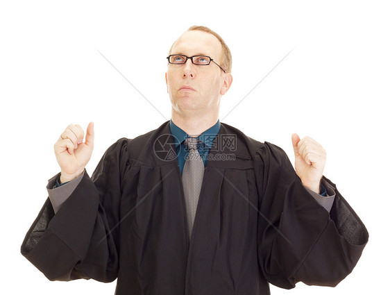 身穿黑袍的法学家总理府大学法律顾问男人长袍法官账单民法学习图片
