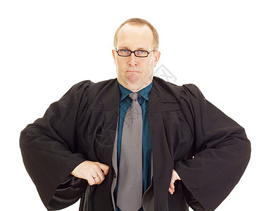 身穿黑袍的法学家学生套装系统账单领带法官法庭法律顾问裁判帮助图片