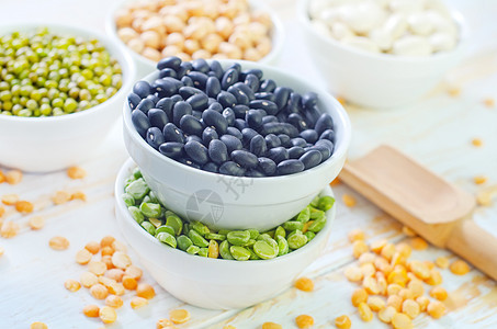 不同豆类纤维脱水彩色种子静物黄豆饮食蔬菜营养食物图片
